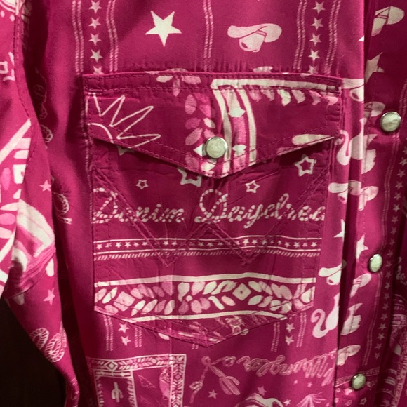 Wrangler Barbie Vibrant Pink Blouse XL - Picture 3 of 8